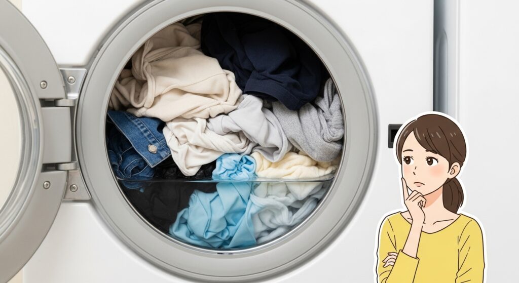 洗濯物に対して水の量が少ないとどうなる？