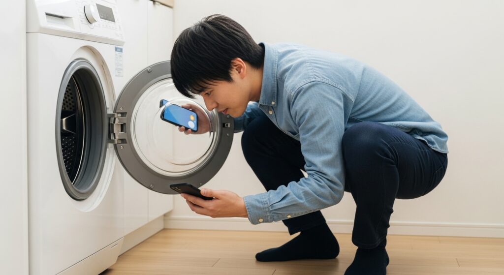 まずは落ち着いて洗濯機周りを確認する