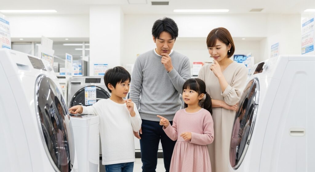 4人家族で洗濯機10kgと12kg、どちらが良い?