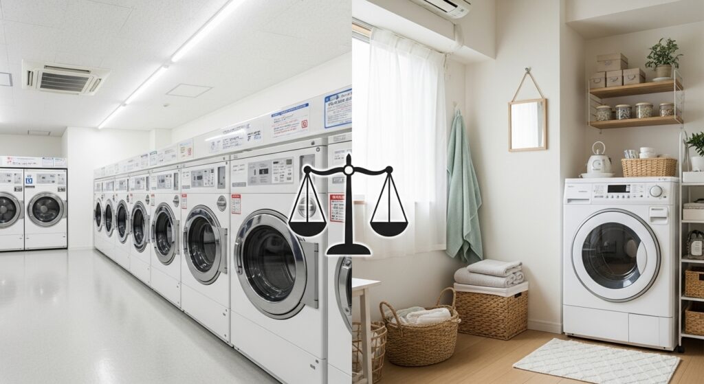 コインランドリー vs 自宅洗濯機、お得なのは？
