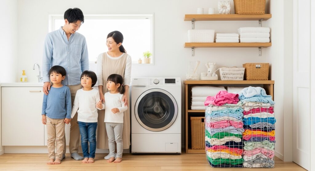 家族人数で考える洗濯機容量の目安