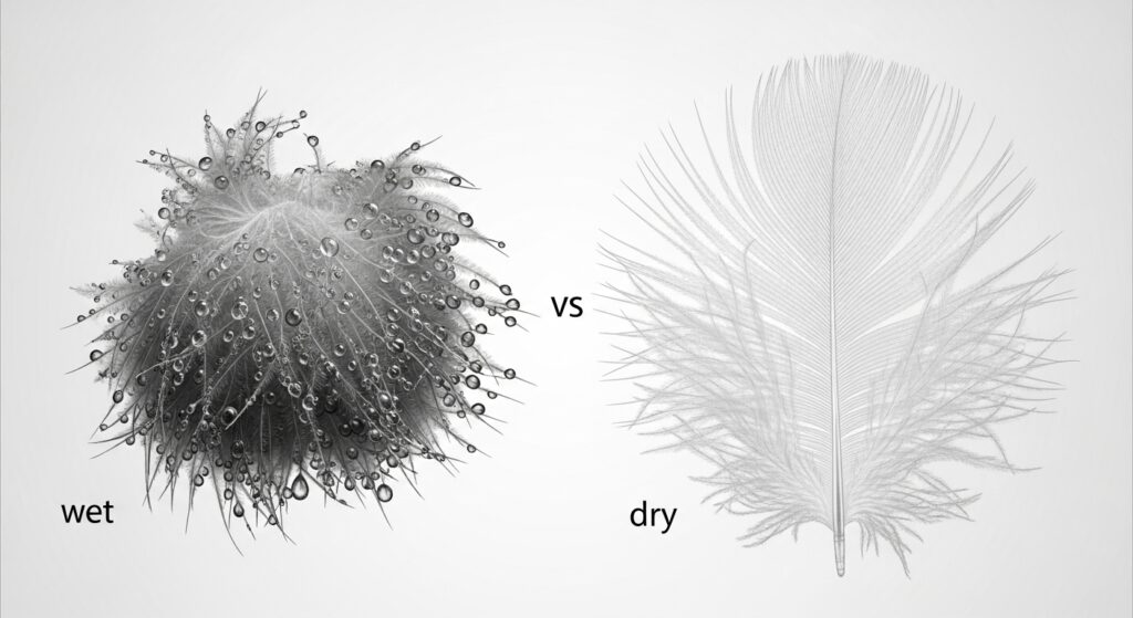 なぜダウンは洗うとぺちゃんこになるのか？