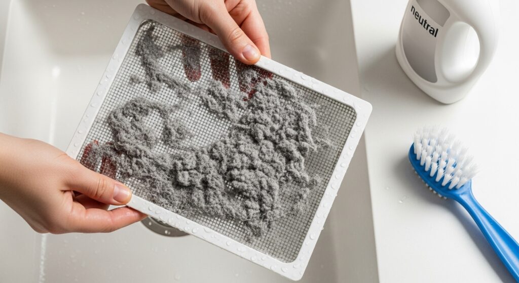 まず確認！乾燥フィルターのホコリ（U04エラー）