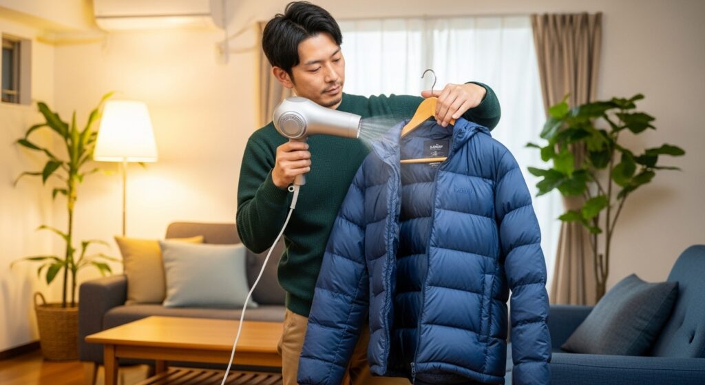 乾燥機がない場合：ドライヤーと手作業で根気よく