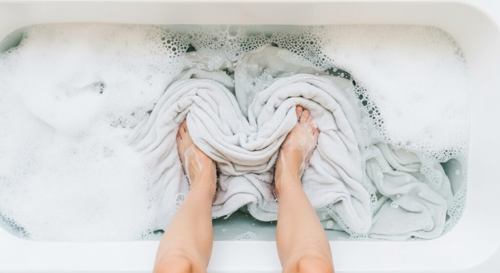 最終手段：浴槽での「踏み洗い」手順