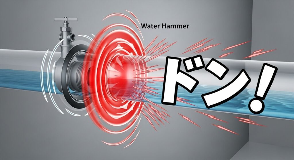 潜在リスク：「ドン！」という音（水撃作用）の正体