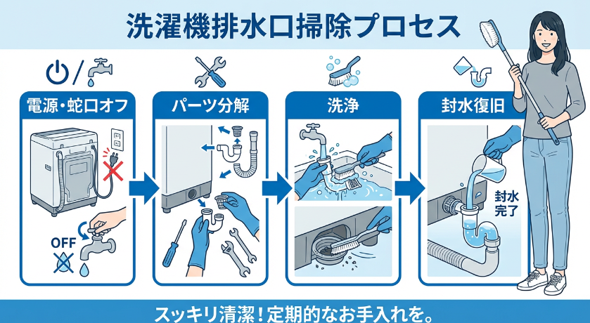 安全にできる排水口掃除手順