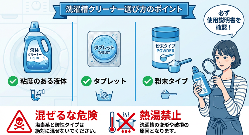 市販洗浄剤の選び方と注意点