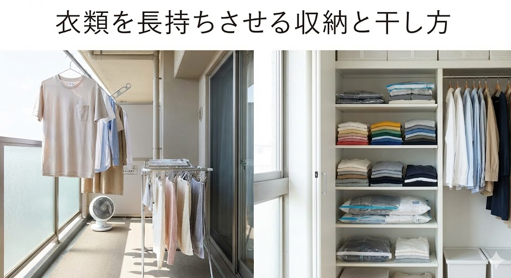 衣類を長持ちさせる収納と干し方