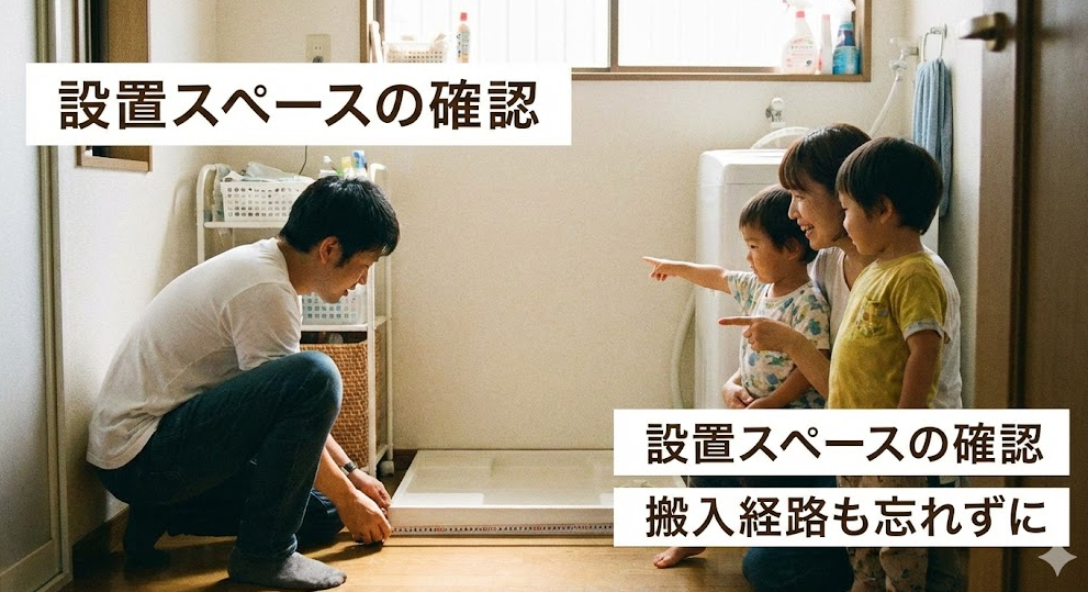 4人家族の洗濯機と設置スペース