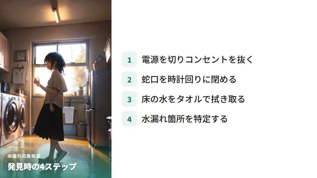 水漏れ発見時にまずやるべき応急処置4ステップ