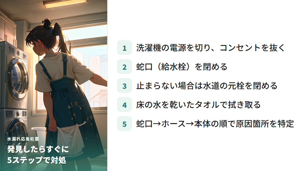 水漏れを発見したらすぐに行う応急処置の手順