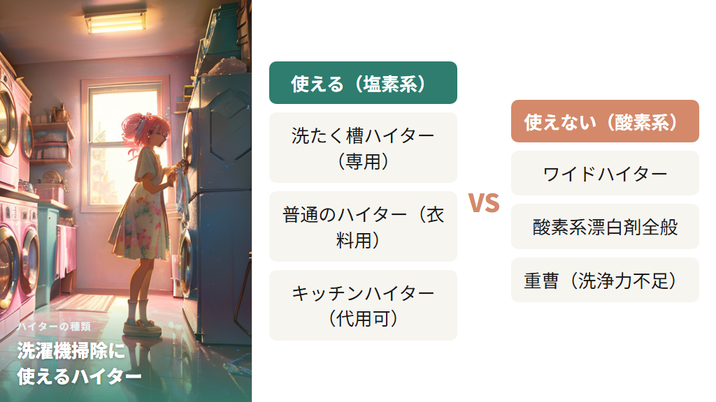 洗濯機掃除に使えるハイターの種類と選び方
