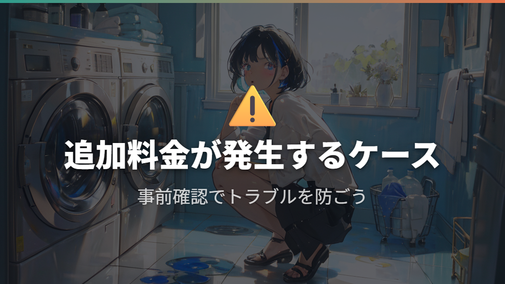 追加料金が発生する主なケースと費用目安