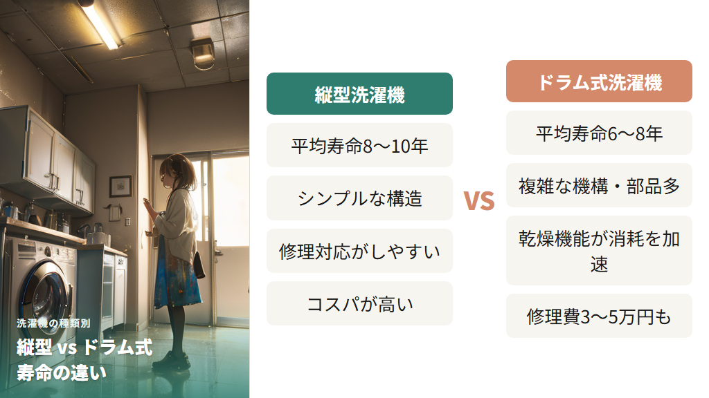縦型とドラム式で寿命はどう違うか