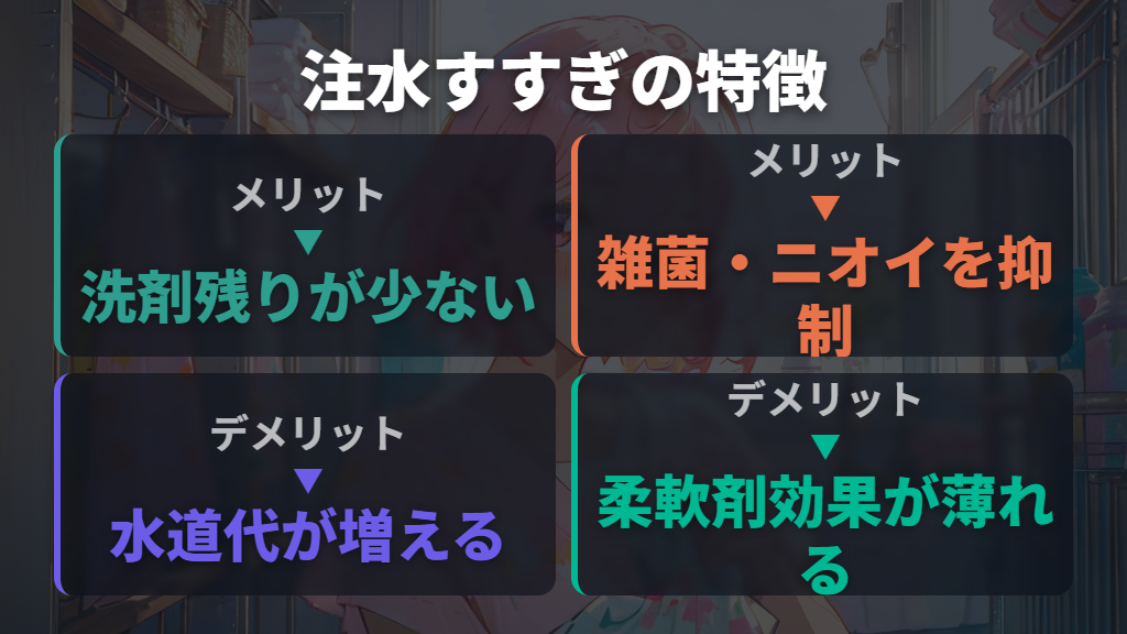 注水すすぎのメリットとデメリット