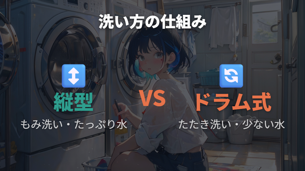 縦型とドラム式で異なる毛布コースの洗い方と仕組み