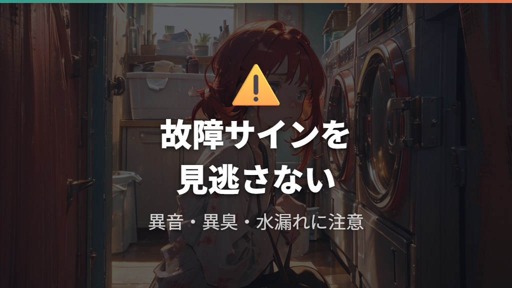 洗濯機の耐用年数に近づいた時に出やすい故障サイン