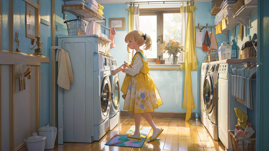 洗濯機を水平に設置して給水ホースを接続する