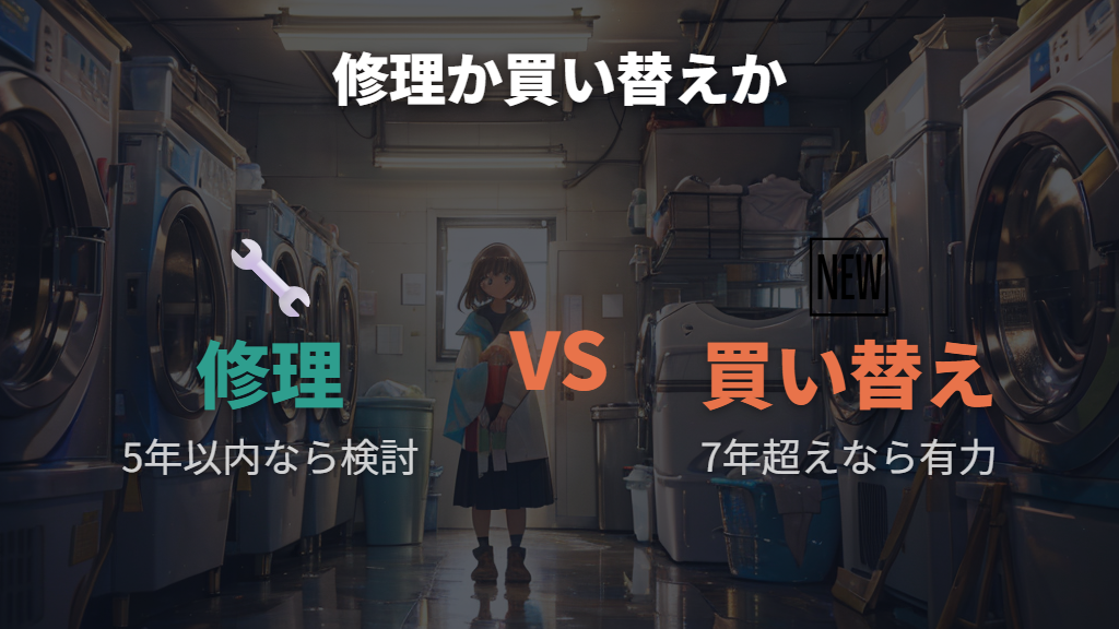 修理か買い替えか——判断基準と費用の考え方