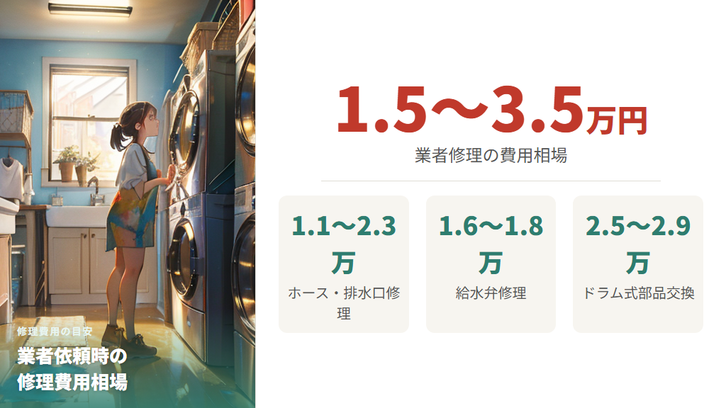 業者に依頼した場合の修理費用の目安と注意点