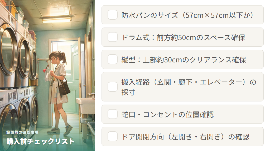 本体サイズと搬入経路・設置前に確認すべきポイント