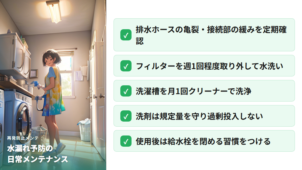 水漏れを再発させないための日常メンテナンス