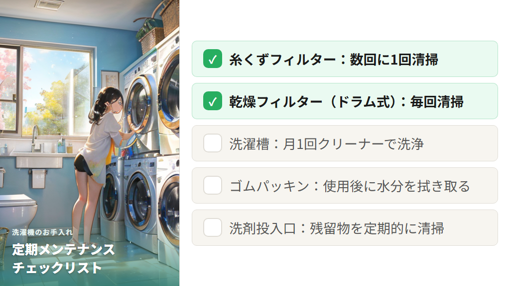 洗濯機を長持ちさせる定期メンテナンスの方法