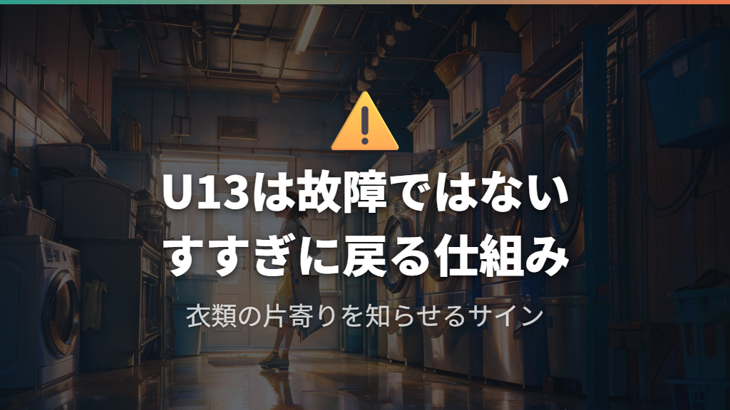 パナソニック洗濯機のU13エラーとすすぎに戻る仕組み