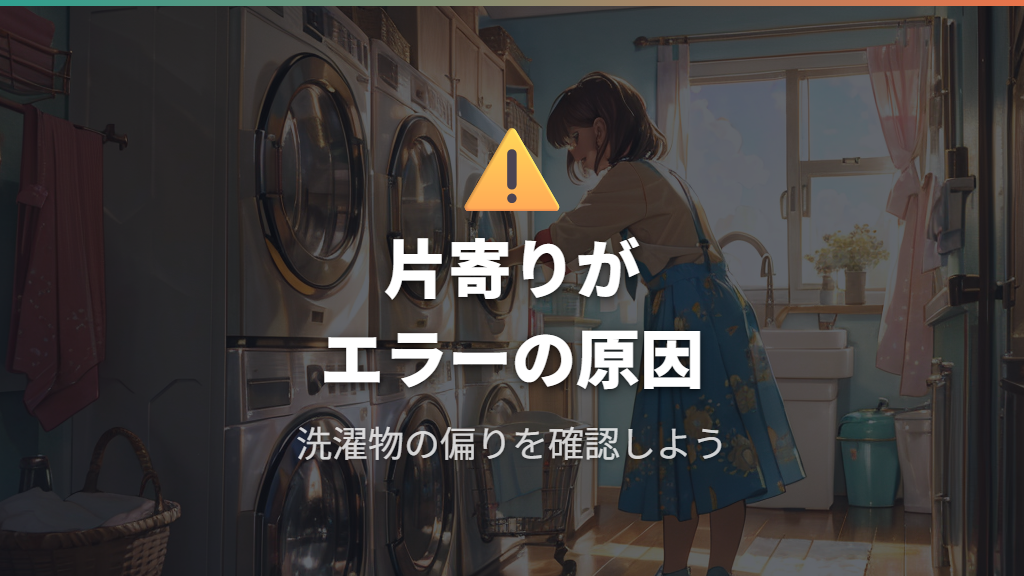 洗濯物の片寄り・容量オーバーでエラーが出る仕組み
