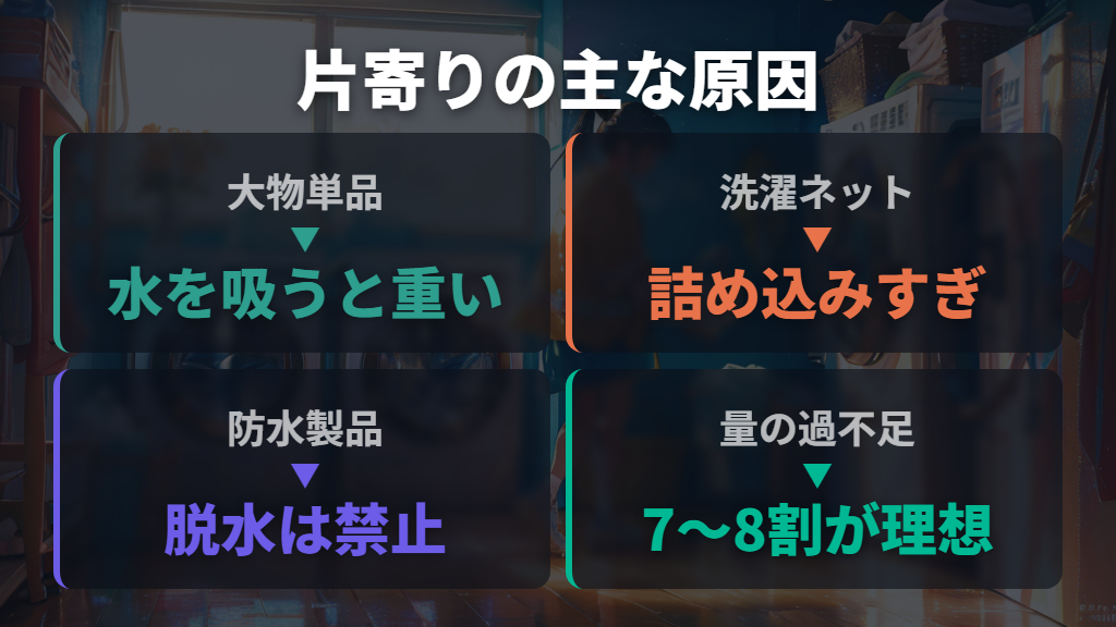 洗濯物の片寄りがc4エラーを引き起こす典型パターン