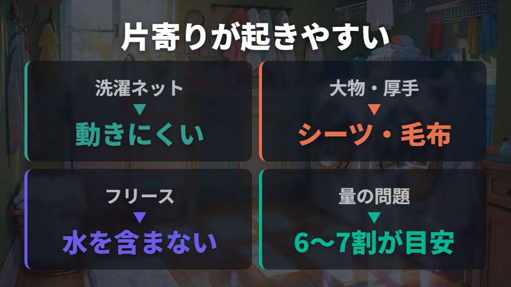 C04が起きやすい洗濯物の種類と量の問題