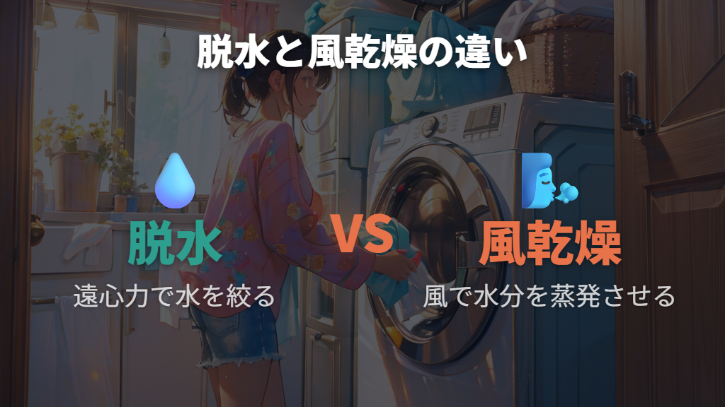 脱水との違いと風乾燥後の乾燥状態の目安