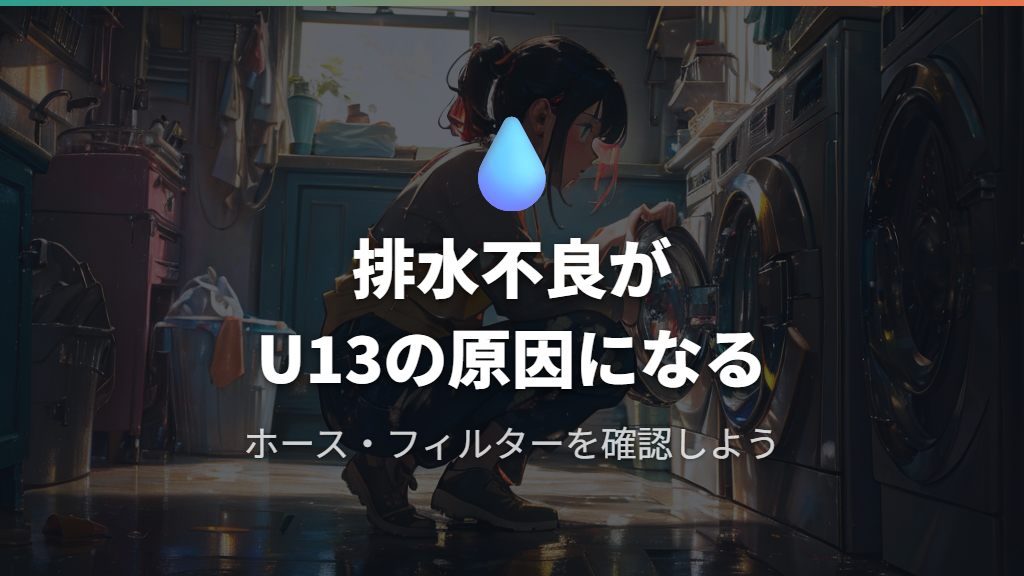 排水不良がパナソニック洗濯機U13頻発を引き起こす原因