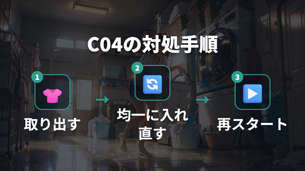 まず試すべき洗濯物の取り出しと均一な入れ直し手順
