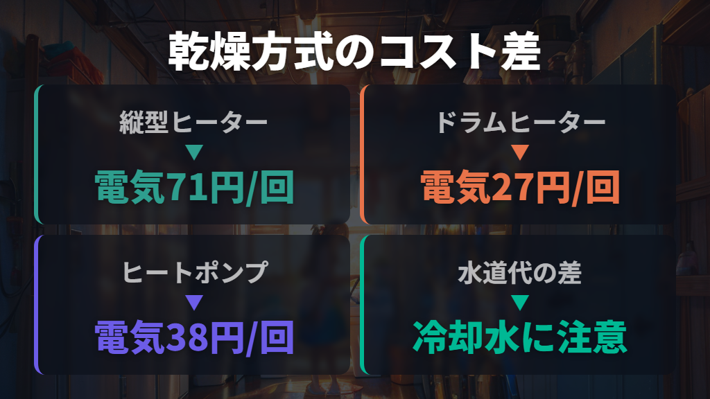 乾燥機能を使うと水道代と電気代はどう変わるか