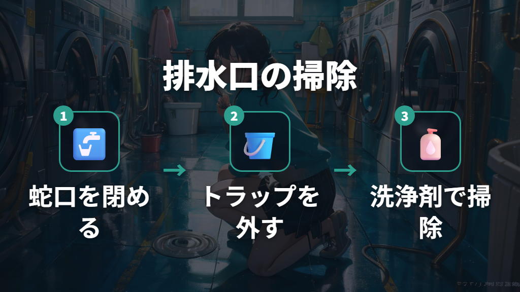 排水口・排水トラップを掃除して排水不良を解消する