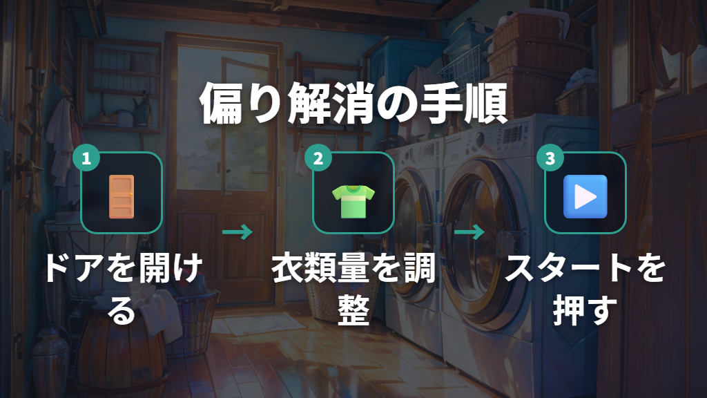 衣類の偏りを解消してU13エラーを直す手順