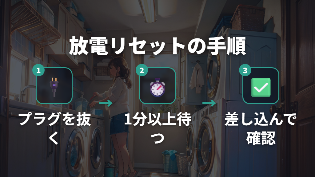 電源プラグ放電リセットの正しい手順