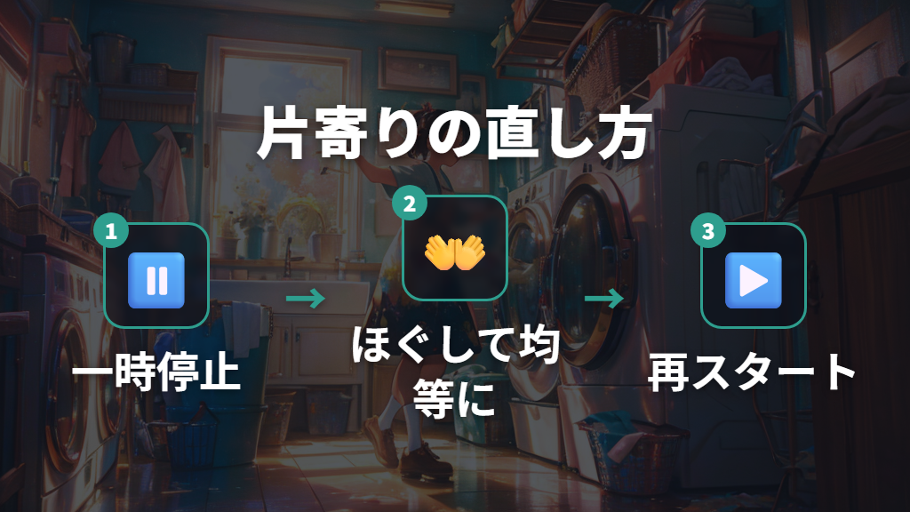 洗濯物の片寄りを直す手順と容量の見直し方