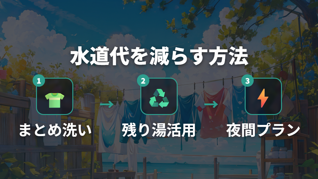 洗濯機の水道代を減らすために今日からできること