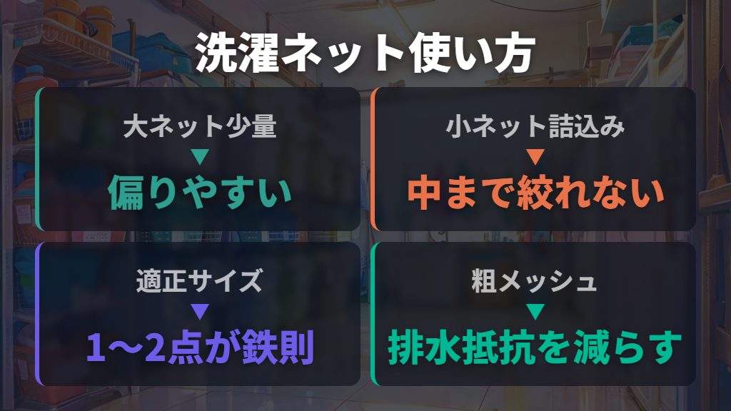 洗濯ネットの使い方と脱水設定を見直すポイント