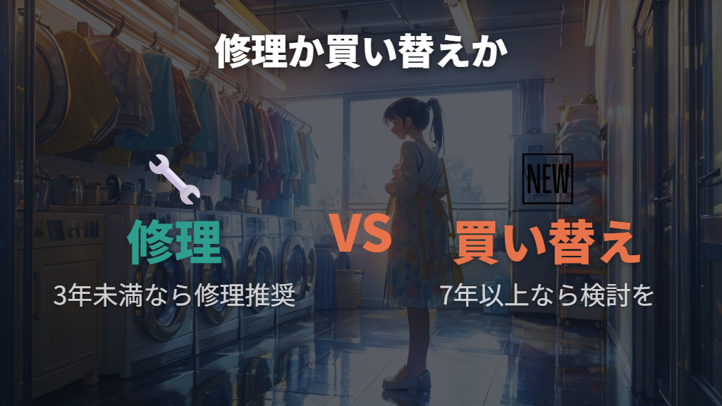 修理か買い替えかを判断するための基準