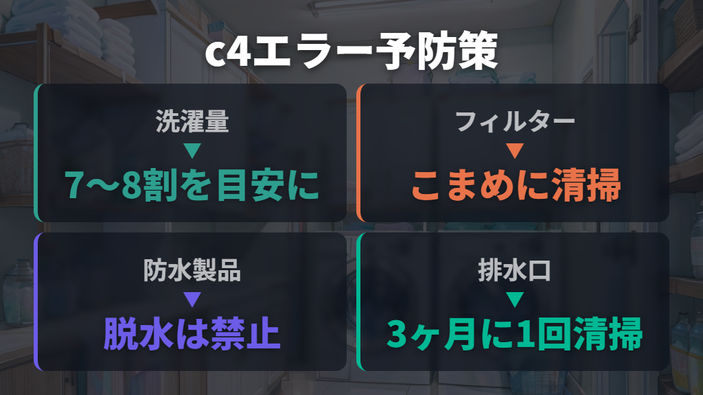 c4エラーを繰り返さない予防習慣と日常メンテナンス