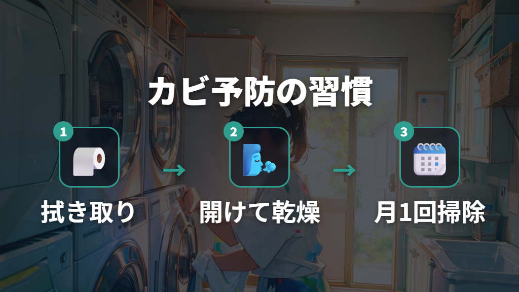 洗剤投入口の奥カビを防ぐ日常の習慣