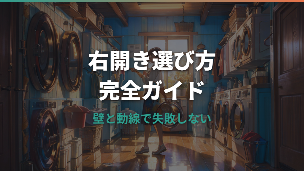 ドラム式洗濯機右開きの選び方と設置チェックポイント
