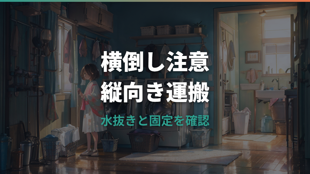 洗濯機を横にして運ぶのは危険？故障リスクと正しい運び方