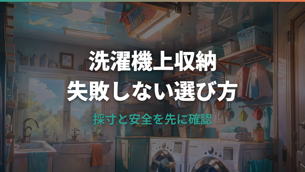 洗濯機上収納の失敗しない選び方｜ラック・棚・賃貸向けアイデアを整理
