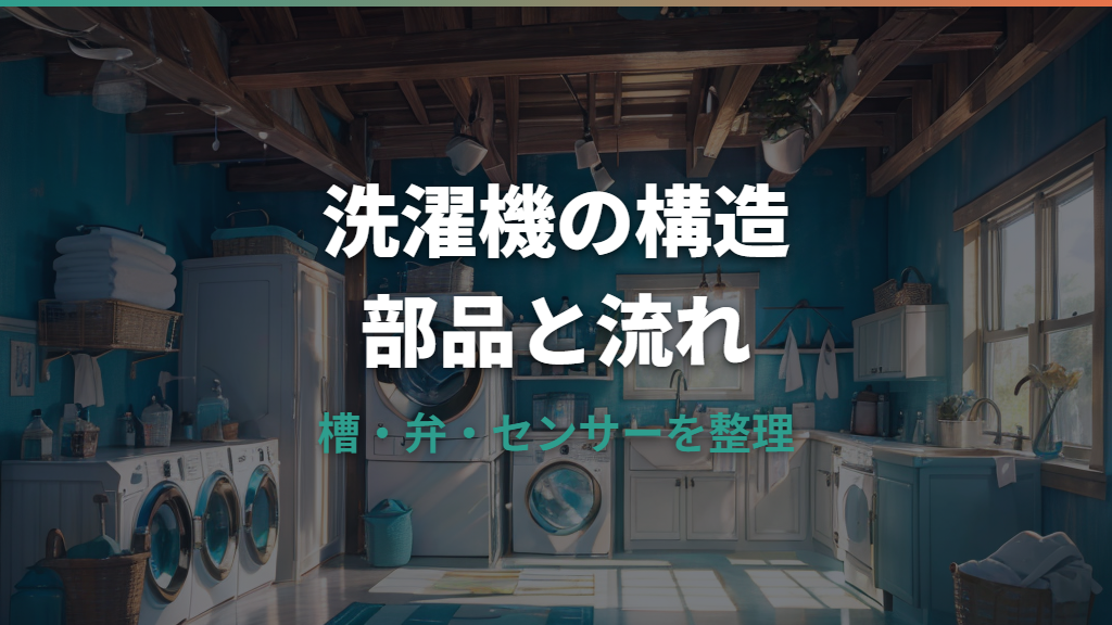 洗濯機の構造をわかりやすく解説｜部品の役割と洗いから脱水までの仕組み