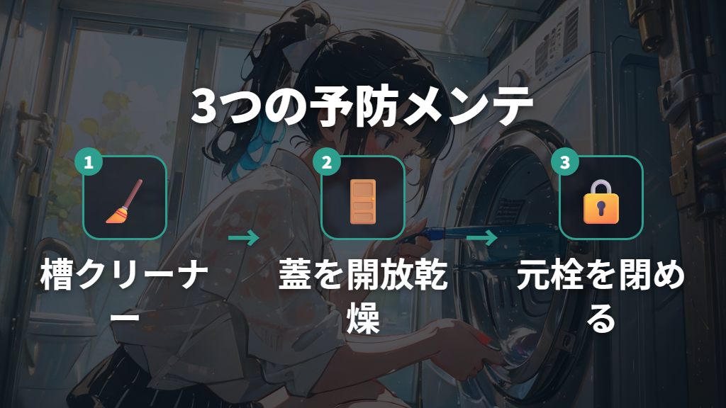 修理用部品保有期間と洗濯機掃除の予防効果